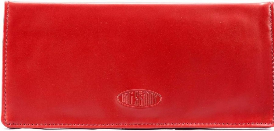 Big Skinny Wallets | Big Skinny Women'S Executive Leather Bi-Fold Checkbook Slim Wallet, Holds Up To 40 Cards