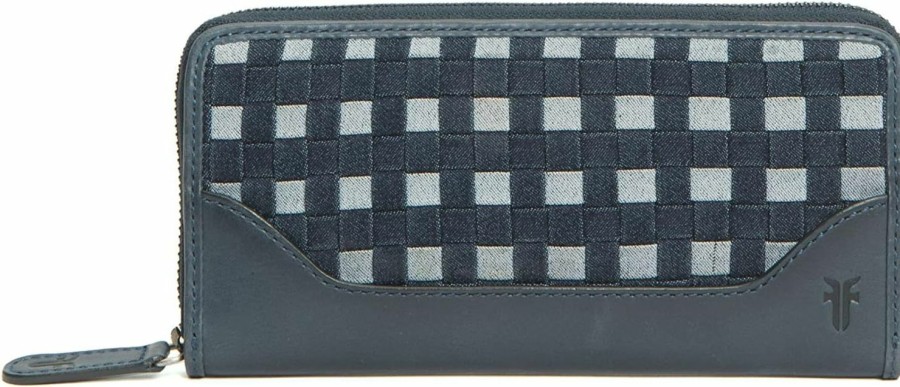 Frye Wallets | Frye Melissa Denim Zip Wallet, Navy