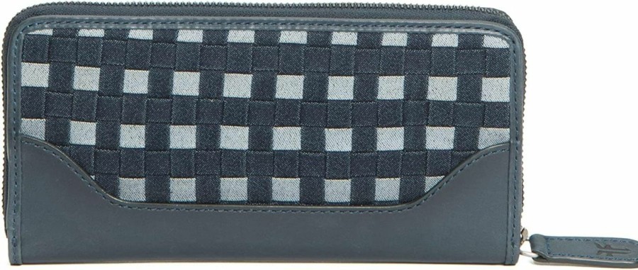 Frye Wallets | Frye Melissa Denim Zip Wallet, Navy