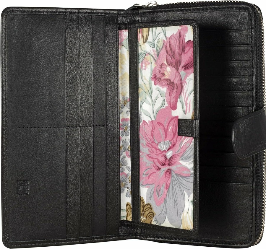 Mou Meraki Wallets | Mou Meraki Big Fat Rfid Blocking Leather Organizer Checkbook Wallets For Women - Clutch