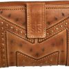 STS Ranchwear Wallets | Sts Ranchwear Women'S Premium Full Grain Leather Wayfarer Chelsea Wallet With 8 Card Slots, Brown, 1 Zip Pocket