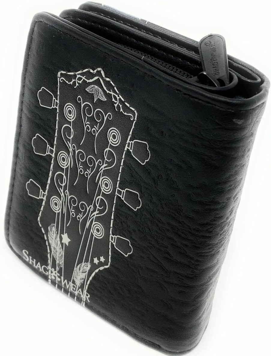 Shag Wear Wallets | Shag Wear Guitar Head Small Wallet For Women Black