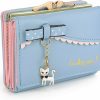 UTO Wallets | Uto Women'S Trifold Wallet Cute Kitty Bowknot Card Holder Small Coin Purse