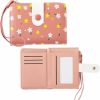 Amaxiu Wallets | Amaxiu Women Cute Flowers Print Small Bifold Wallet, Pu Leather Card Holder Cash Bag Credit Card Organizer Purse With Id Window For Women, Girls, Ladies(Pink)