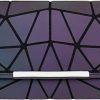 DIOMO Wallets | Diomo Luminous Long Gothic Wallet For Women, Geometric Holographic Reflective Credit Card Holder Clutch With Zipper Pocket (Wallet No.4)