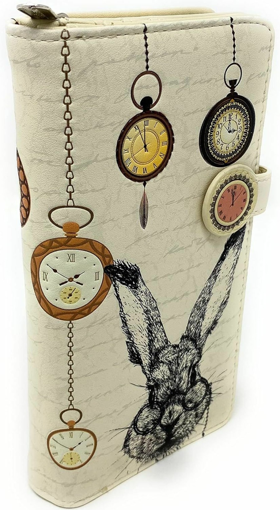 Shag Wear Wallets | Shag Wear Pocket Watch Rabbit Wallet For Women Beige 7\"