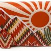 Shag Wear Wallets | Shag Wear Cactus Southwest Desert Sunset Large Wallet For Women Faux Vegan Leather 7\" Orange