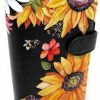 Shag Wear Wallets | Shag Wear Sunflower Large Women'S Wallet Black