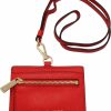 Michael Kors Wallets | Michael Kors Women'S Jet Set Travel Saffiano Leather Card Case Lanyard (Dark Sangria)