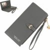 PORT&LOTUS Wallets | Port&Lotus Wallets For Women With Credit Card Holder Gray Women Slim Cash Coin Purse Womens Wallet Wristlet Wallet For Women Slim Wallet For Women Thin Wallet For Women