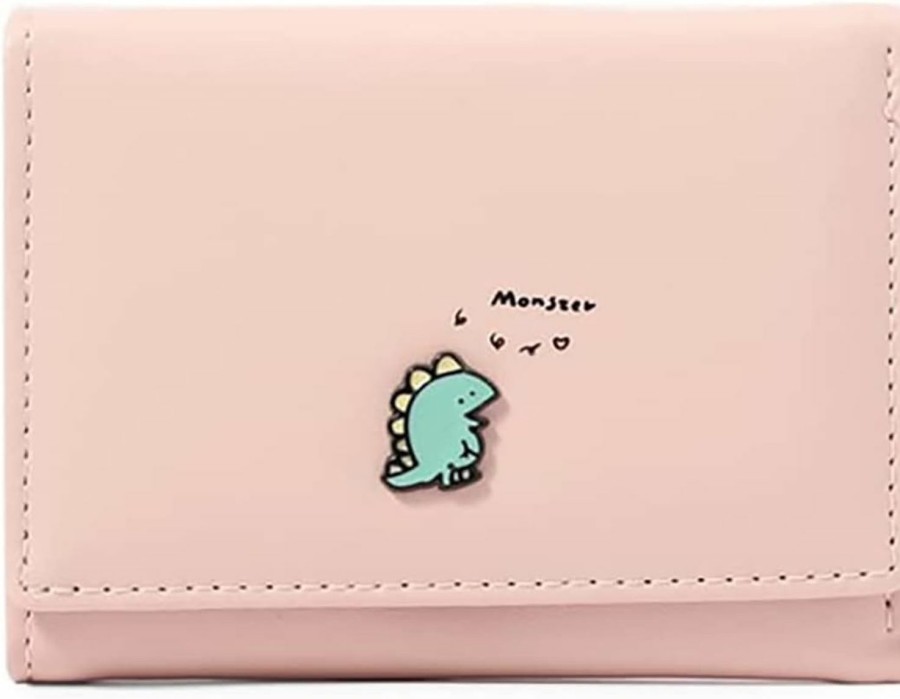 YaJaMa Wallets | Yajama Cute Dinosaur Monster Women Wallet Pu Leather Small Trifold Cerdit Card Case Holder Organizer For Teen Girls With Id Window (Green)