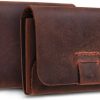 TXEsign Wallets | Txesign Top Grain Genuine Leather Business Name Card Holder Case With Magnetic Closure (Reddish Brown)