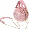 OFFSCH Wallets | Offsch 1Pc Basketball Chain Bag Basketball Purses For Women Ladies Shoulder Bags Pink Phone Wallet Football