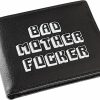 Miramax, LLC Wallets | Miramax, Officially Licensed Black/White Embroidered Bad Mother Leather Wallet