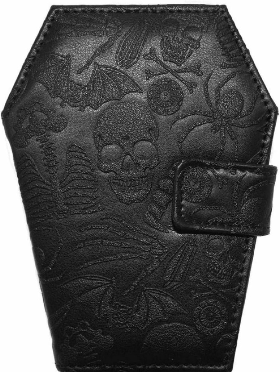 kreepsville 666 Wallets | Kreepsville 666 Gothic Embossed Skull Coffin Wallet