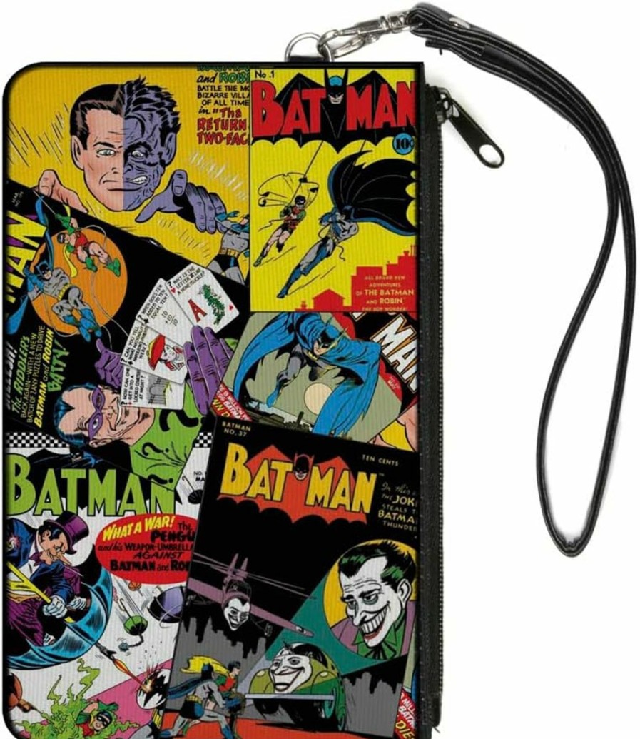 Buckle-Down Wallets | Buckle-Down Buckle-Down Zip Wallet Batman Large Accessory, Batman, 8" X 5"